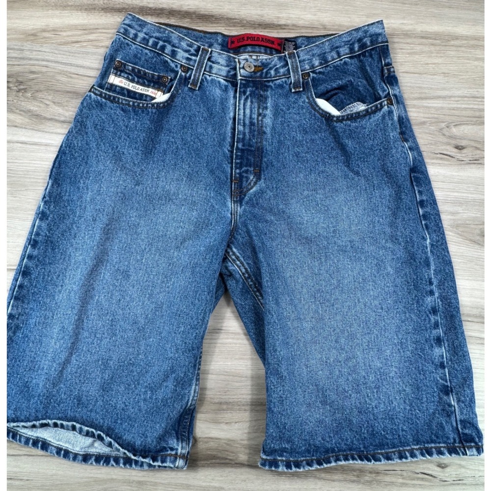 EUC Vintage US Polo Assn 1890 Mens‎ Blue Straight Leg Denim Jeans Size 32 Jorts